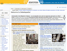 Tablet Screenshot of debatepedia.idebate.org